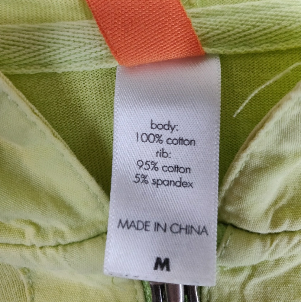 Lucy Lime Green Half Zip Althletic Hoodie Jacket - Picture 3 of 6
